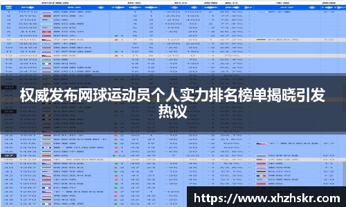 权威发布网球运动员个人实力排名榜单揭晓引发热议