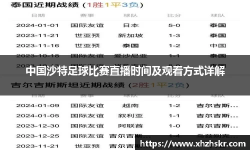 中国沙特足球比赛直播时间及观看方式详解